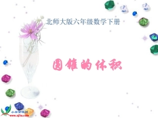 北师大版数学六年级下册《圆锥的体积》课件