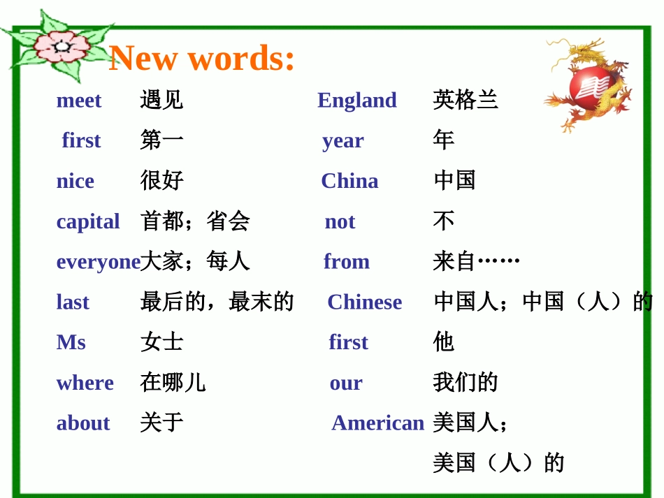 外研新标准初一英语（上）Module1Unit1课件_第2页