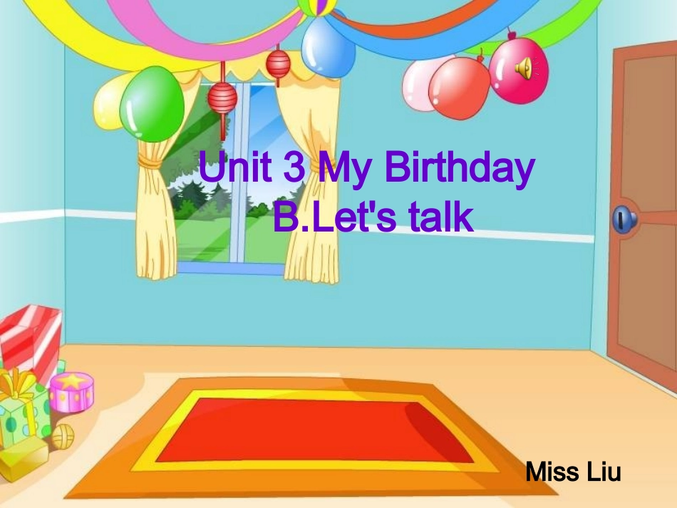 五年级第二学期Unit3BLet'stalk_第1页