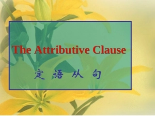 初中英语定语从句专题复习