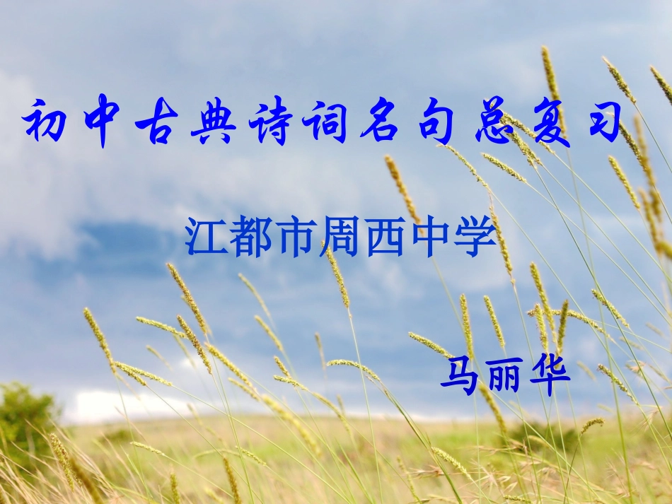 初中古典诗词名句总复习（好）_第2页
