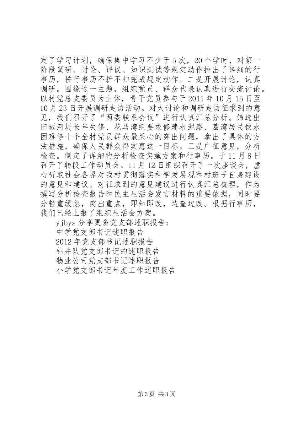 农村党支部书记述职报告范文_第3页