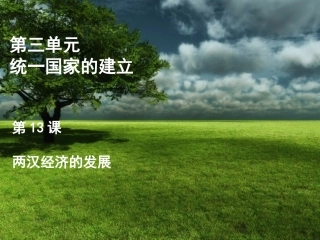第十三课两汉经济的发展