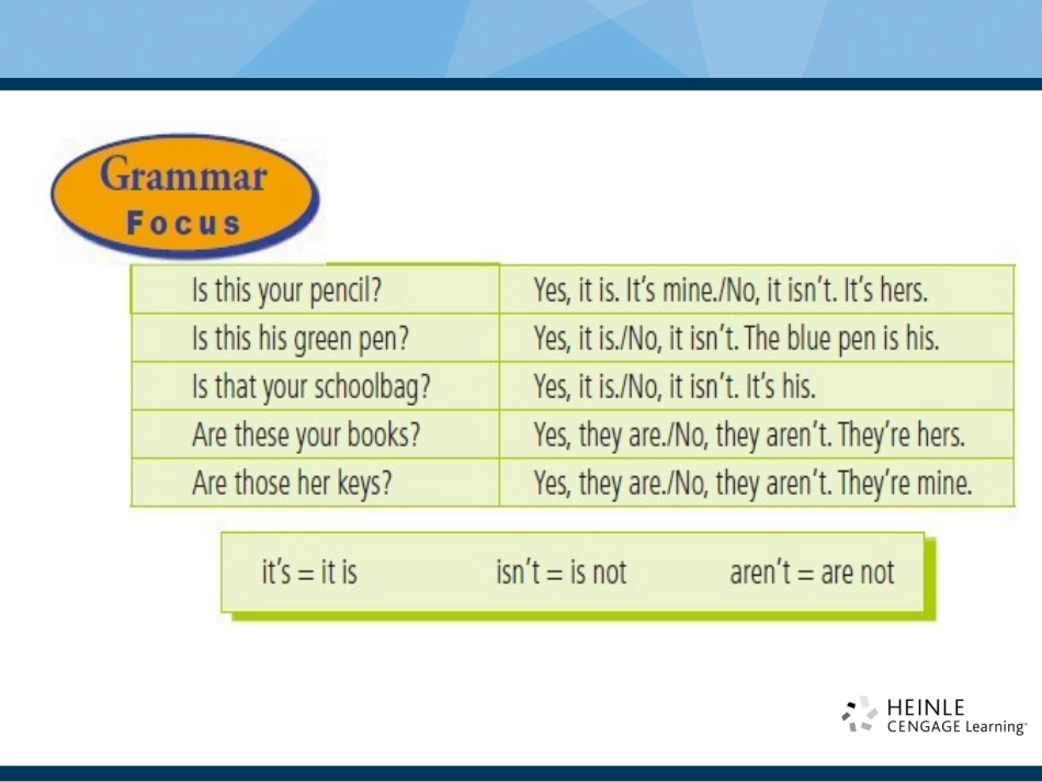 新目标七年级英语上册《Unit3Isthisyourpencil》课件2_第3页