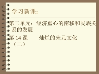 灿烂的宋元文化（二）