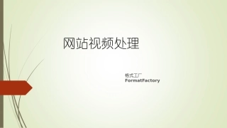 网站视频处理