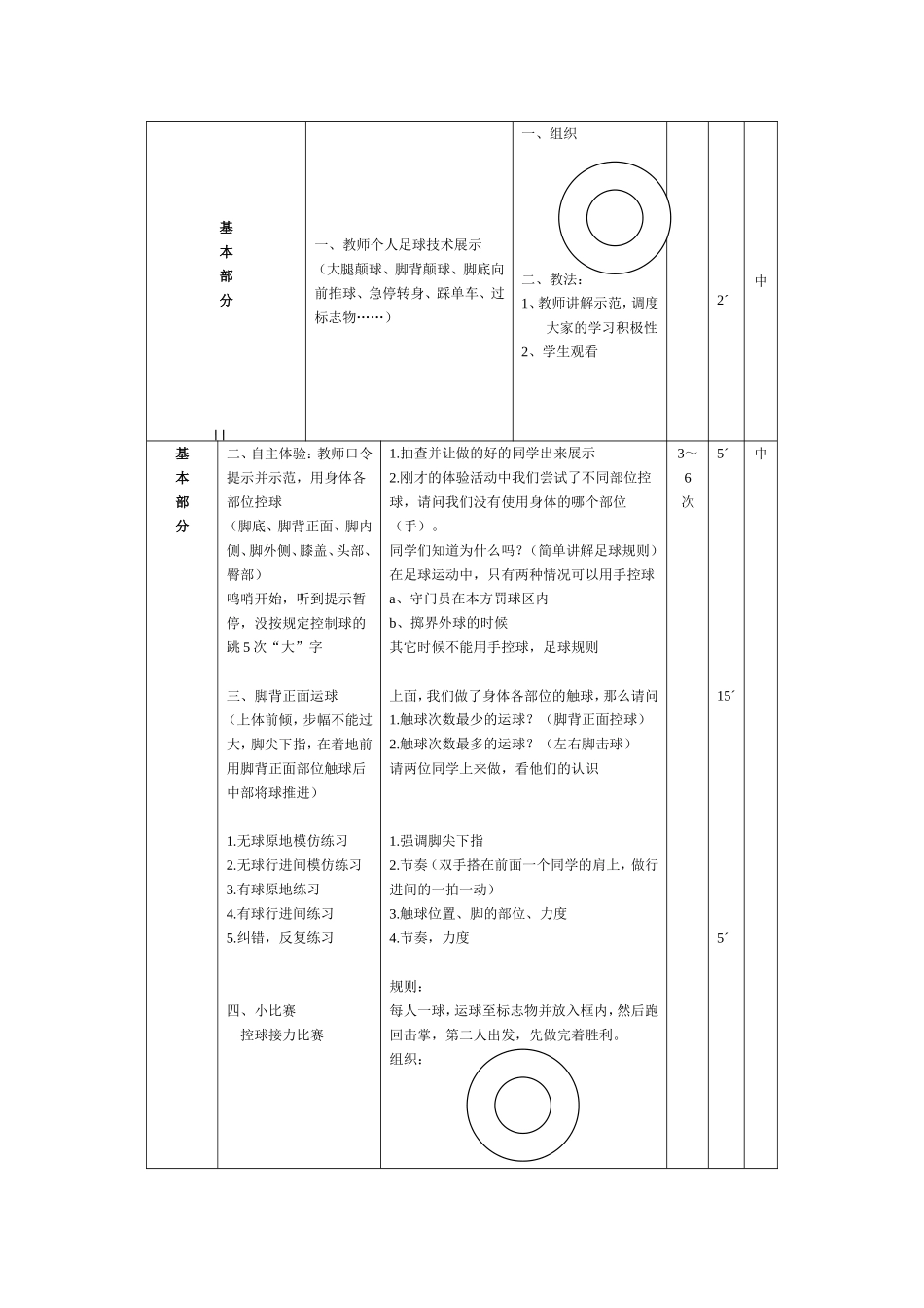 小学体育足球运球教案_第2页