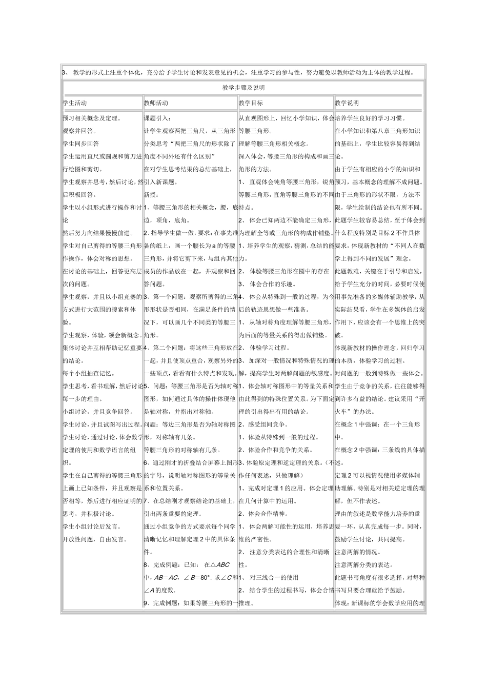初中数学教学设计-等腰三角形_第2页