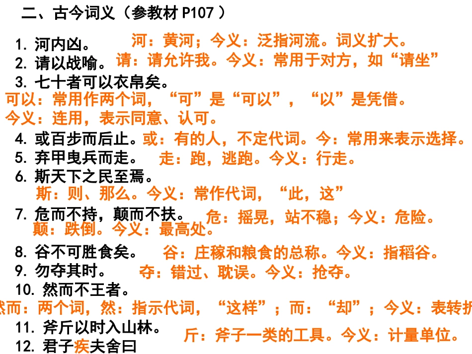 粤教版必修四文言文字词句归纳总结各课的答案_第2页