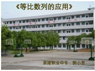 等比数列的应用上课