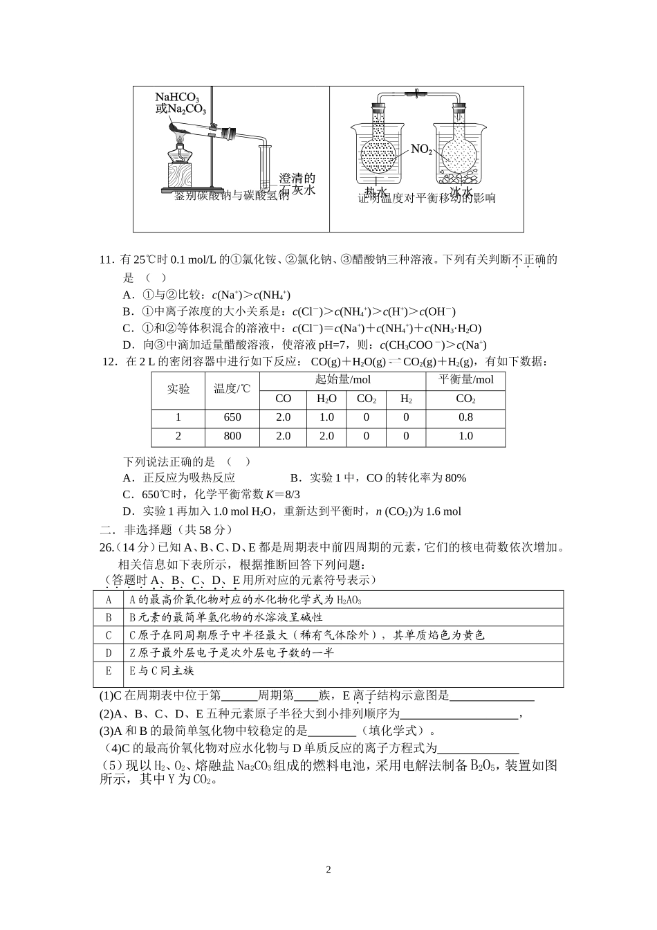 理综化学试卷2_第2页