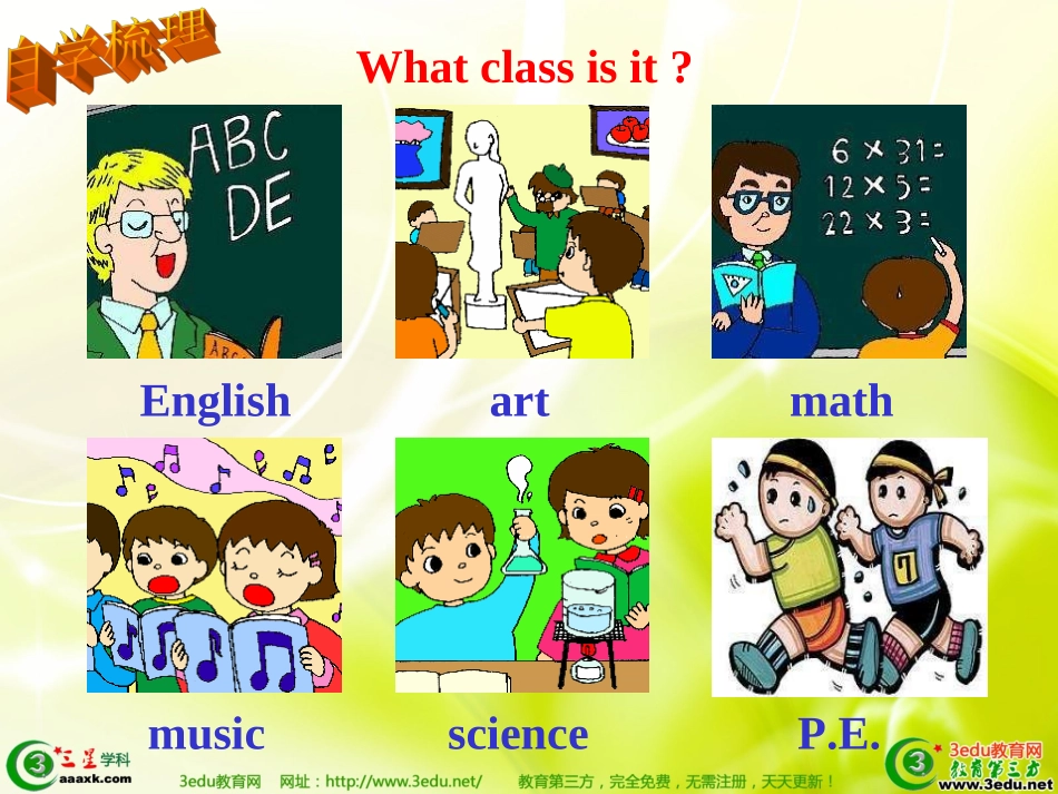 七年级英语Myfavoritesubjectisscience课件_第3页
