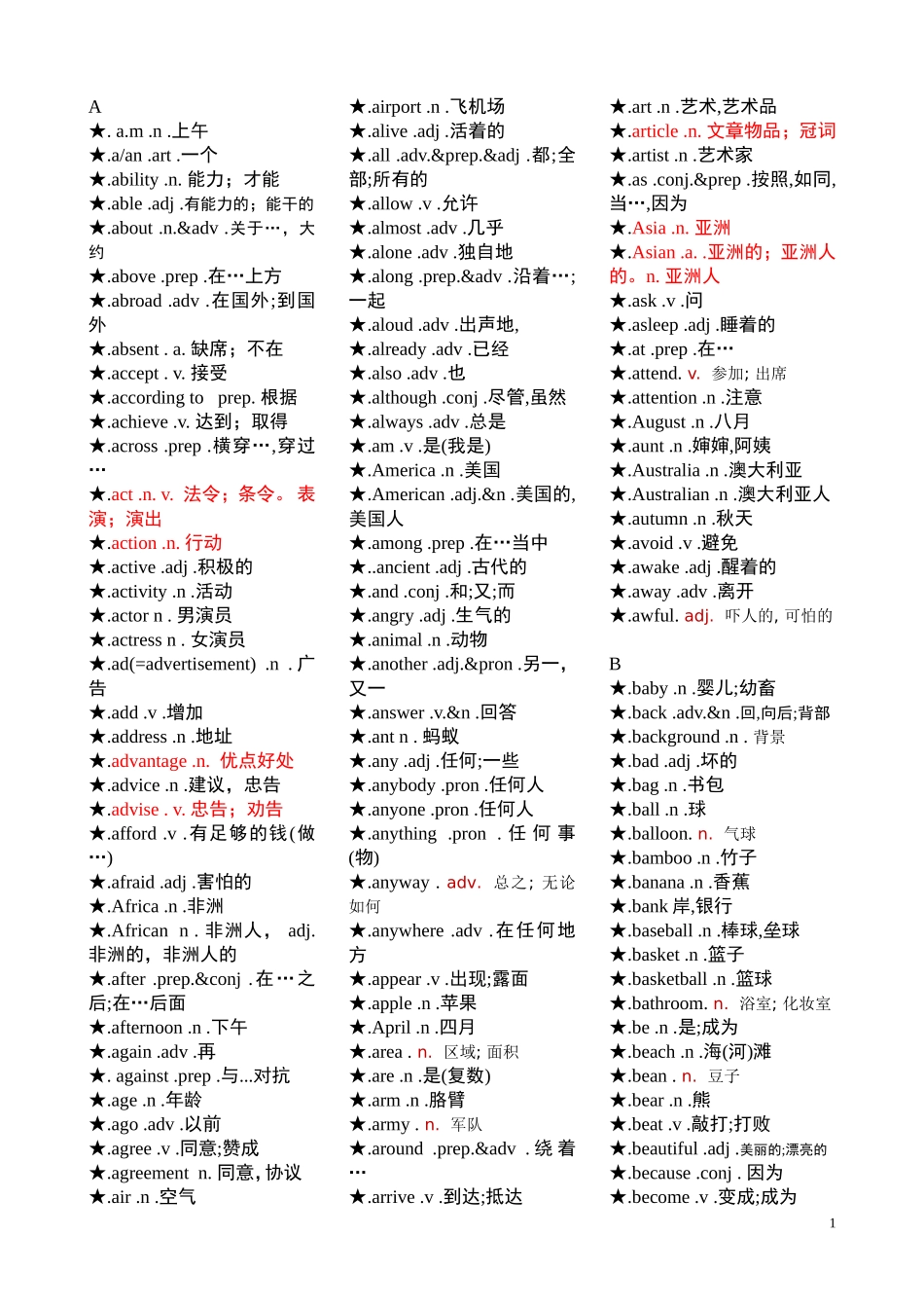 英语新课标五级单词及词组2011版_第1页
