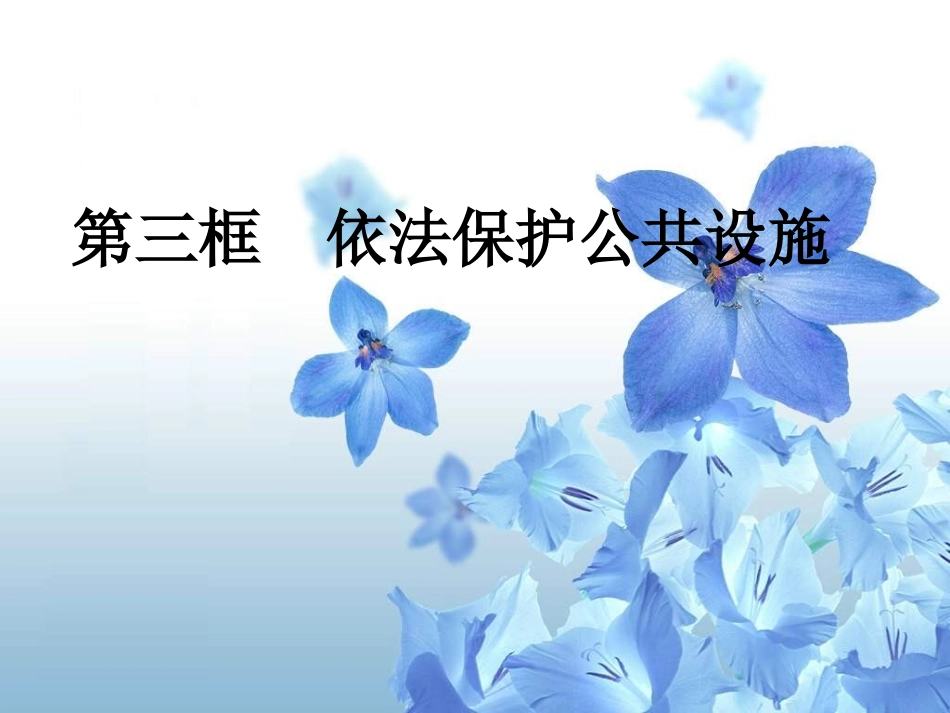 沪教版思品八上3-3《依法保护公共设施》PPT课件4_第1页