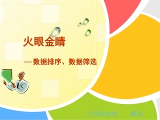 火眼晶晶-数据的排序和筛选
