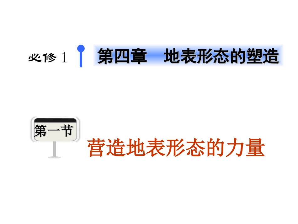 必修1__第4章__第1节营造地表形态的力量_第1页
