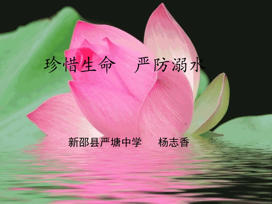 珍惜生命，严防溺水_第1页