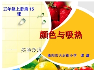 颜色与吸热科学实验课件2
