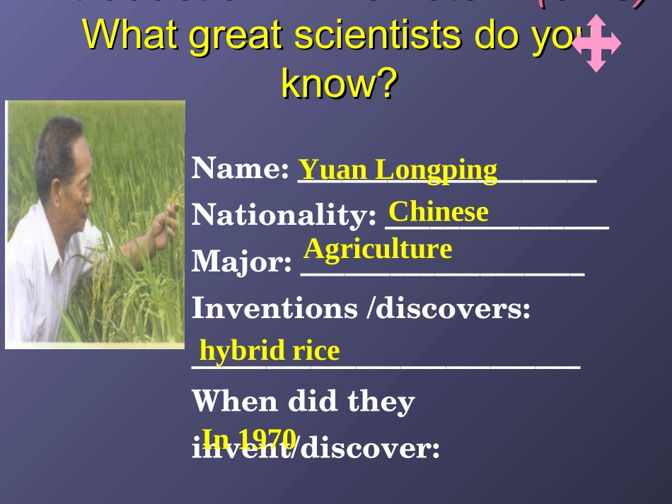 外研社第四册第四单元，Greatscientists_第2页