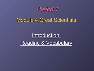 外研社第四册第四单元，Greatscientists