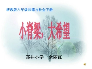 六年级下册品德与社会《小脊梁,大希望》(余丽红）