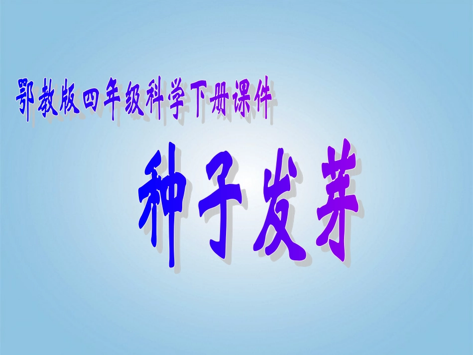 四年级科学下册_种子发芽2课件_鄂教版_第1页