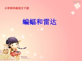 下学期蝙蝠和雷达PPT课件
