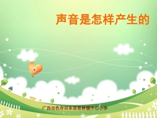 声音是怎样产生的课件