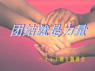 《团结就是力量》主题班会课件01