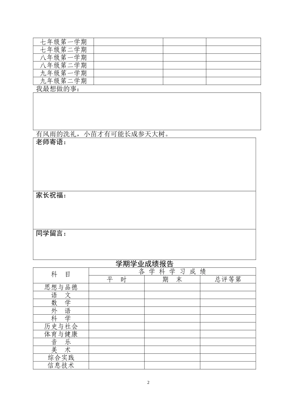 大庆市第五十八中学学生成长档案_第2页