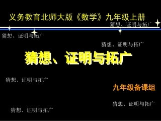 猜想、证明与拓广讲课课件