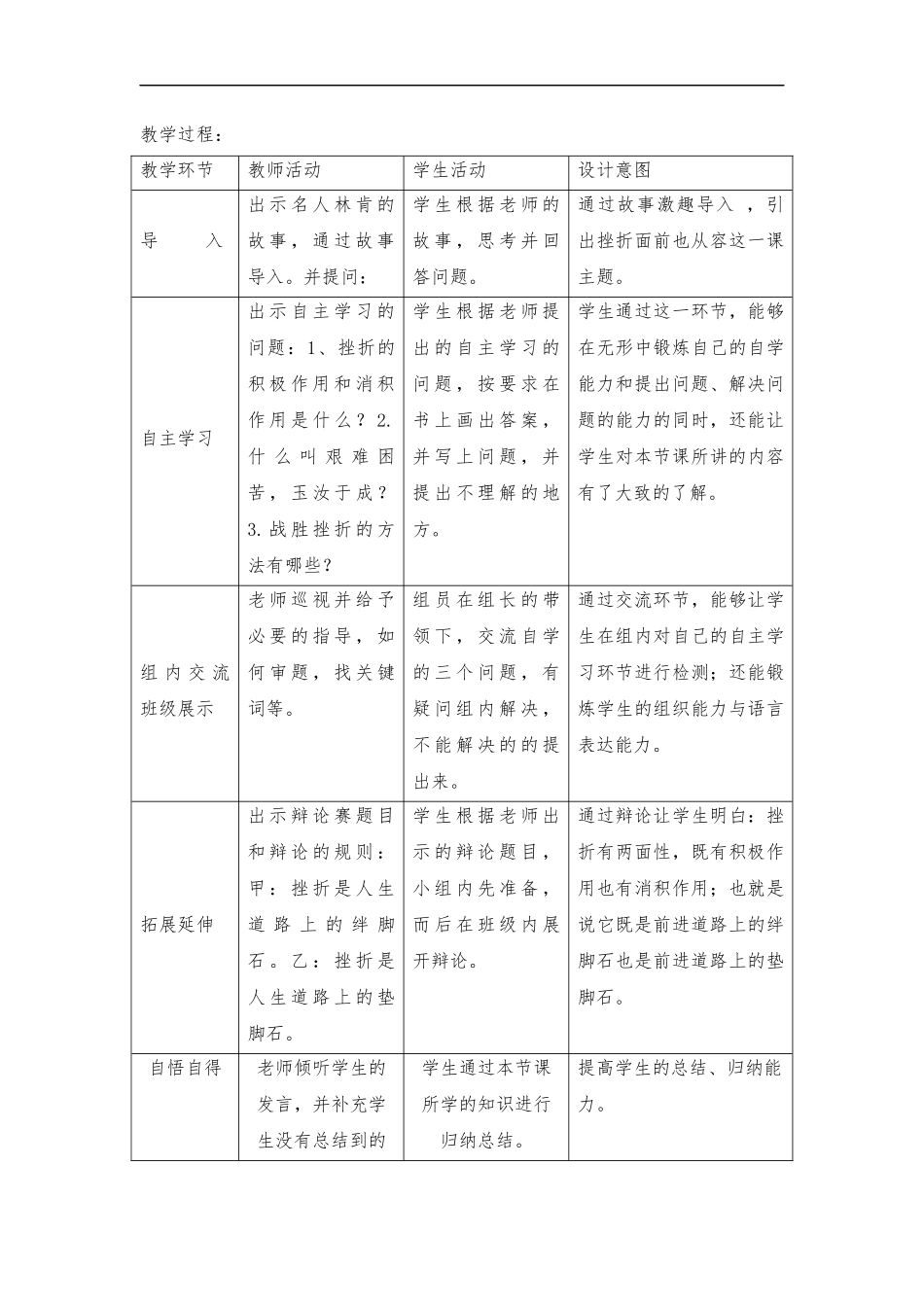 第五课让挫折丰富我们的人生第二框挫折面前也从容教案_第2页