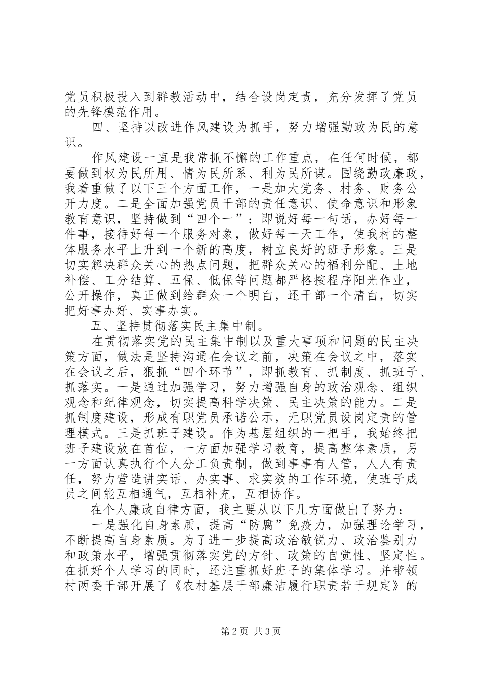 村党支部书记20XX年述职报告_第2页