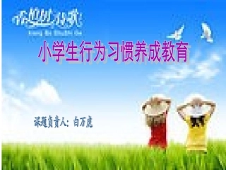 小学生行为习惯及学习习惯