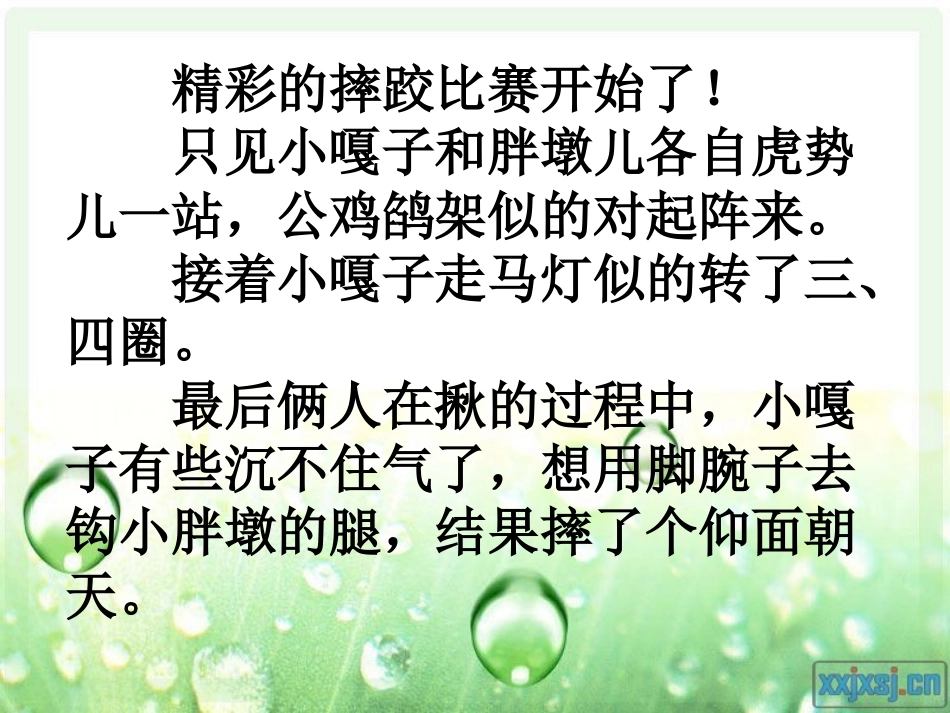 小嘎子和胖墩比赛摔跤的课件_第2页