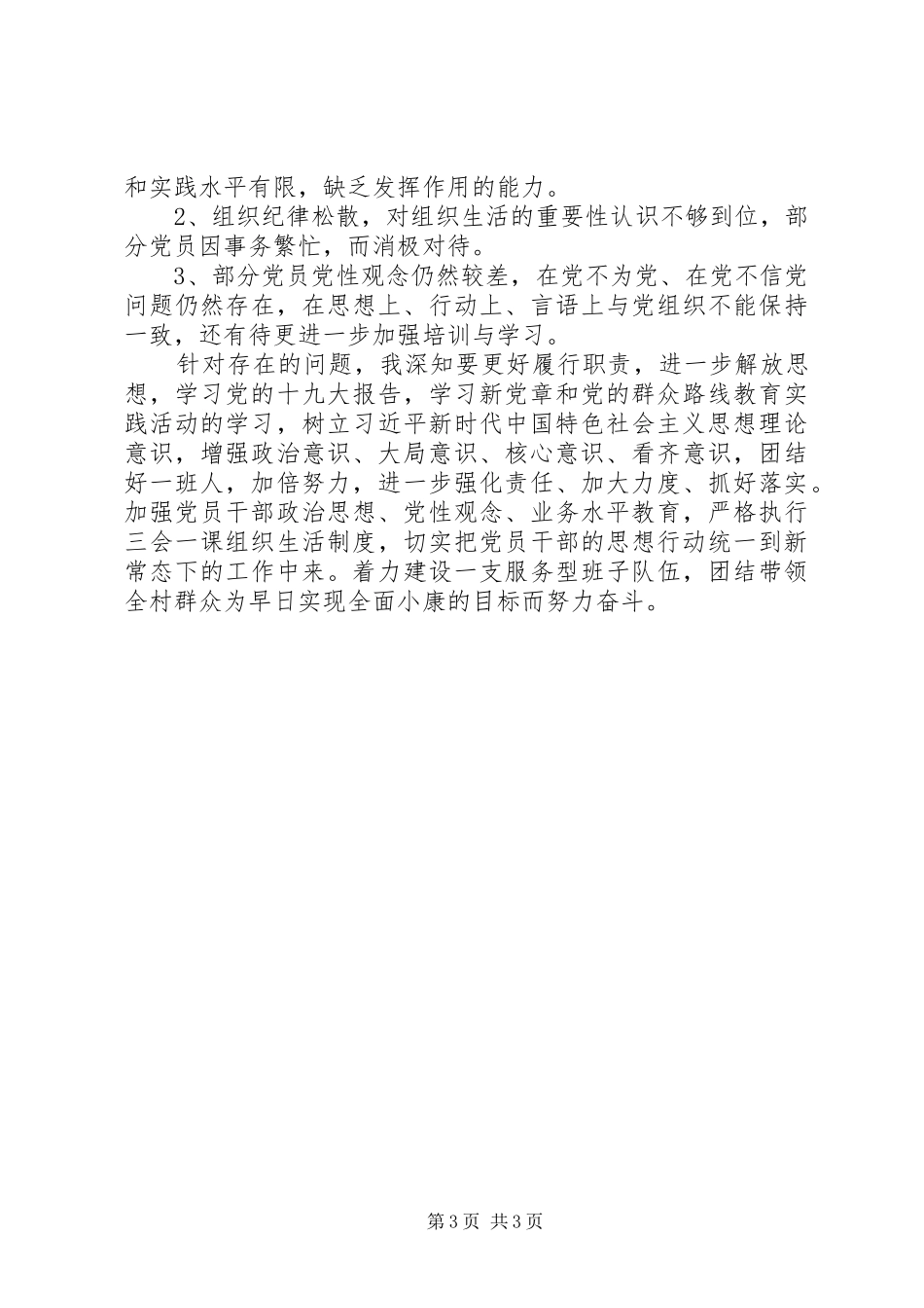 村党支部书记XX年抓基层党建工作述职报告_第3页