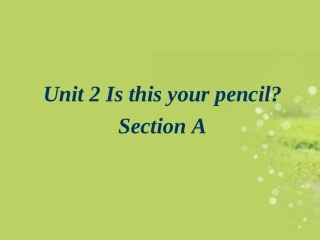 七年级英语下册_Unit2_Is_this_your_pencil课件_人教新目标版