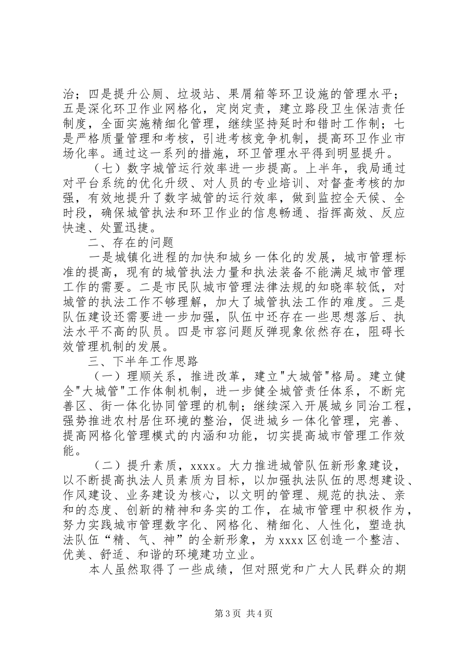 城管局局长上半年述职_第3页