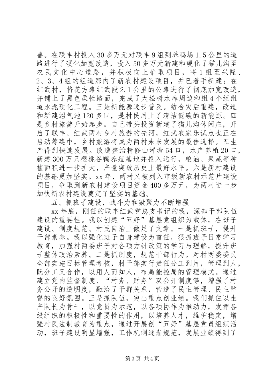 村党支部书记述职报告 (31)_第3页