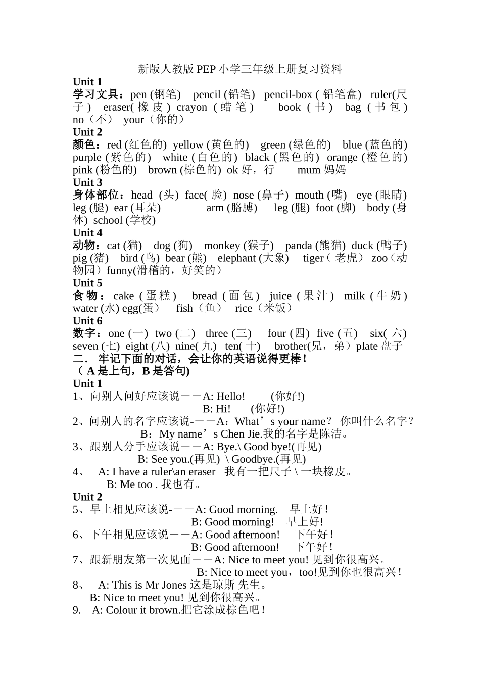 英语复习资料_第1页