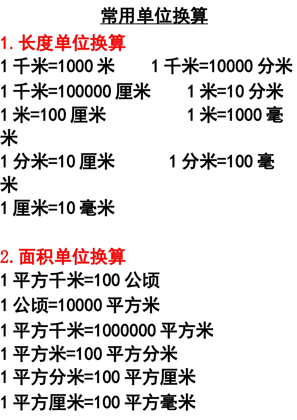 常用单位换算_第1页