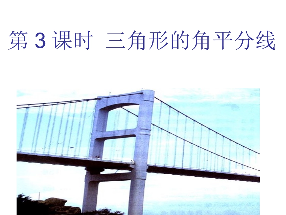 第3课时与三角形有关的线段（2）角平分线_第1页