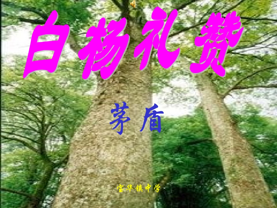 白杨礼赞课件_第1页