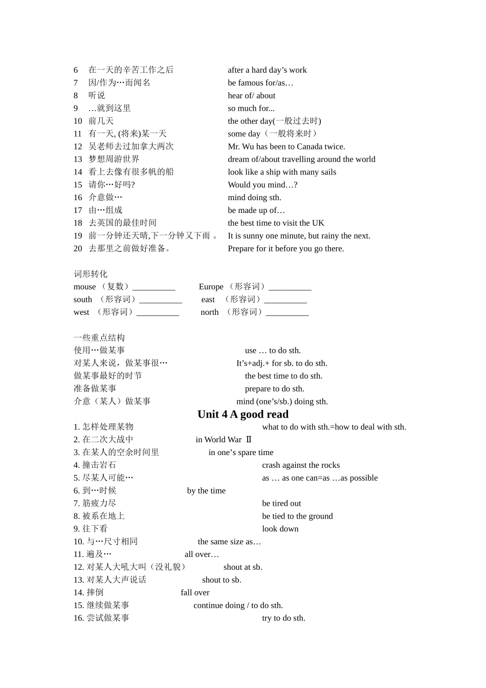 八下U1~U4重点归纳_第3页