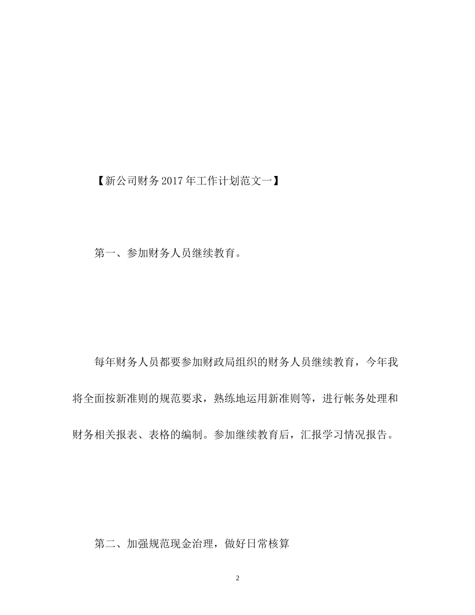 新公司财务工作计划2_第2页