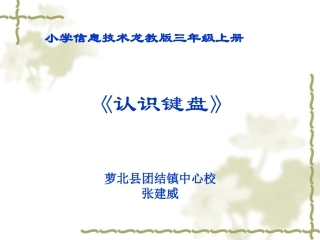 小学信息技术龙教版三年级上册认识键盘