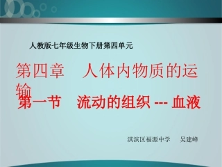 流动的组织-血液
