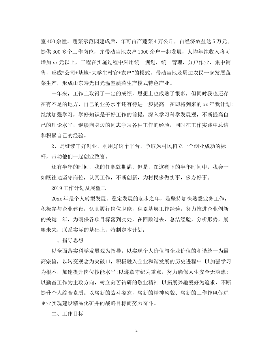 工作计划及展望_第2页