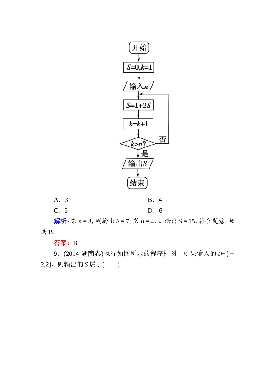 《红对勾讲与练系列》2015届高三文科数学二轮复习专题一第二讲课时作业2　平面向量、复数、算法初步_第3页