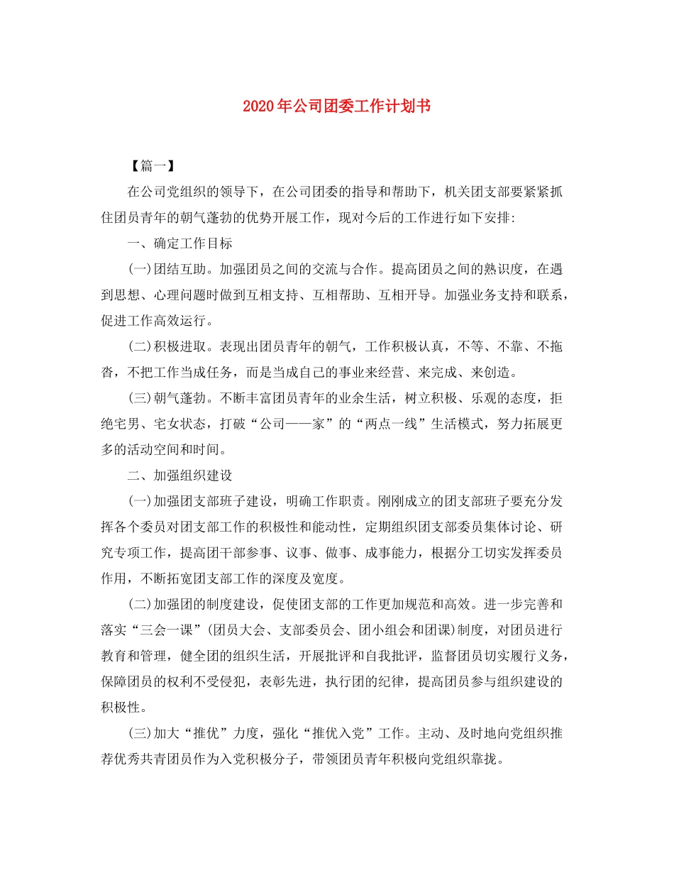 2020年公司团委工作计划书_第1页